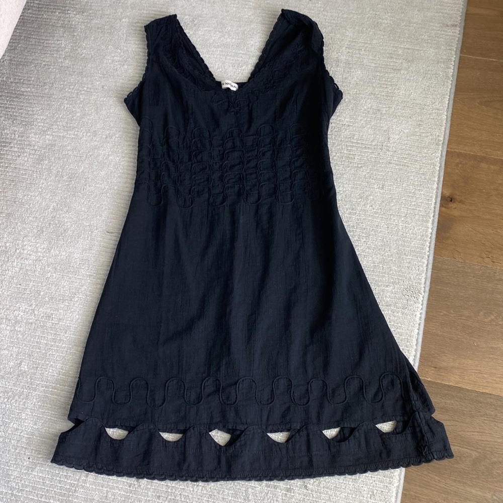 Cotton Natural Black Dress